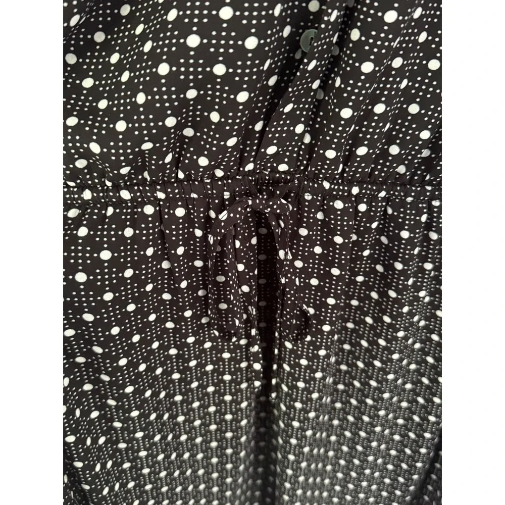 Les Serein Black & White Polka Dot Dress XL